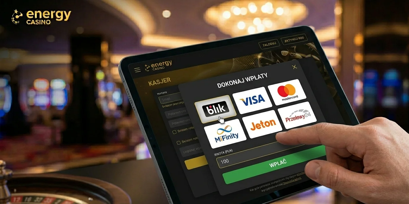 Kasa Energy Casino z metodami płatności BLIK, Visa, Mastercard